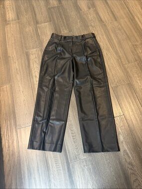 J Crew Faux Leather Straight-Leg Pants